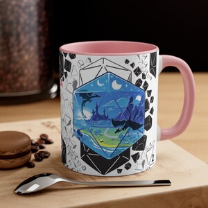 Dungeons and Dragons Mug, DnD Mug, D20 Scene Mug, Gift for DnD players, Gift for Nerd, Gift for Gamer, Gift for Geek, DnD Gift Mug, D20 Mug