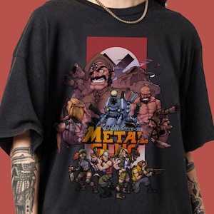 Metal Slug T-shirt, Videogame Tees, Game Otaku Shirt, Manga Anime Shirt, Gaming Shirt, Shirt Japan Gift, Anime Sweatshirt, Cool Anime Shirt