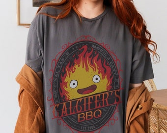 Studio Ghibli Shirt, Anime Lover Shirt, Comfort Colors Ghibli, Calcifer T-Shirt, Calcifer Hoodie, Calcifer BBQ, Calcifer Sweatshirt, Ghibli