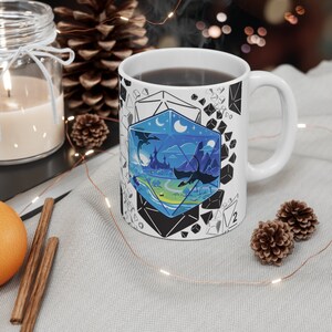 Dungeons and Dragons Mug, DnD Mug, D20 Scene Mug, Gift for DnD players, Gift for Nerd, Gift for Gamer, Gift for Geek, DnD Gift Mug, D20 Mug