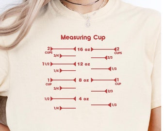 Measuring Cup T-Shirt, Funny Chef Gift, Baking Enthusiast Tee, Kitchen Tool Shirt, Unique Baker Apparel, Foodie Gift Idea, Pyrex-Inspired