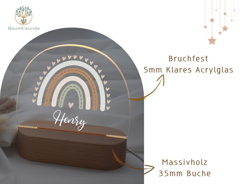 Personalisiertes Nachtlicht für Babys und Kinder  das ideale Geschenk zur Geburt, Taufe.
Unser Nachtlicht schafft eine beruhigende Atmosphaere und wird zum liebevollen Begleiter in der Nacht. Ein  Geschenk für werdende Eltern oder als Taufgeschenk.