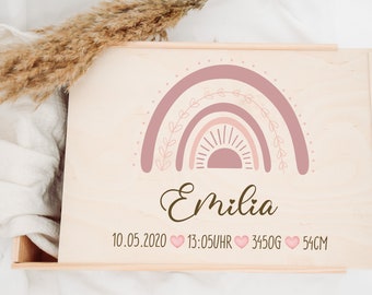 Erinnerungskiste, Erinnerungskiste Baby, Holzkiste, Babygeschenke, Taufgeschenk, Geschenk zur Geburt, Erinnerungbox, Baby Geschenk Geburt