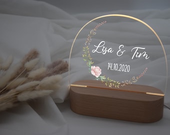 Nachtlicht, Nachtlicht personalisiert, Valentinstag, Geschenk Valentinstag, Hochzeitsgeschenk, Geschenk Hochzeit, Geschenke für Paare, Liebe