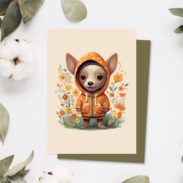 Easter Bunny Dog Card | Dog in easter bunny costume | Cute Funny Easter Card | Happy Birthday Card | Greeting Card | Anniversary Card