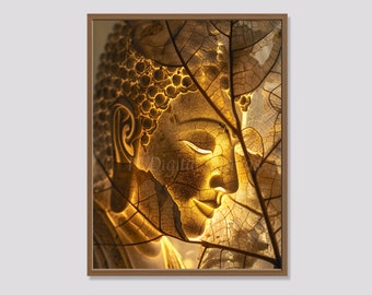 Buddha Kunst | Spiritueller Dekor | Zen-Buddhismus | Druckbare Kunstdruck | Sofortiger digitaler Download | Meditation | Innere Ruhe