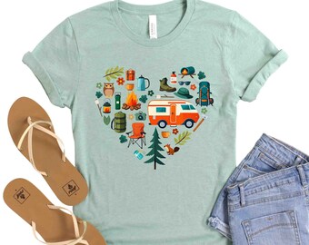 RV Camping Shirt, Cute Camping Shirt, Camping Shirt for Women, Camping T-Shirt,  Camping Lover Gifts, RV Camper Gifts