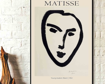 Jeune étudiant. Mask I 1952, Henri Matisse, art moderne, toile, art mural, affiche, impression, peinture, exposition