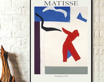 La danseuse 1938, Henri Matisse, art moderne, toile, art mural, affiche, impression, -, peinture, exposition, art