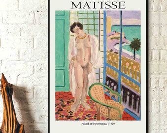 Nu à la fenêtre 1929 Henri Matisse Art moderne Art mural sur toile, impression d'affiches - Peinture, exposition d'art