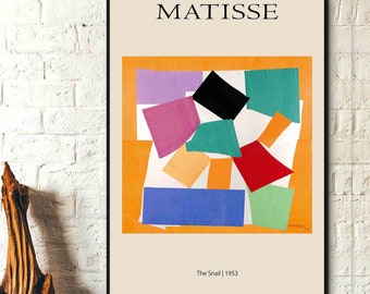 L'escargot 1953 Henri Matisse Art moderne Art mural sur toile, impression d'affiches - Exposition de peintures