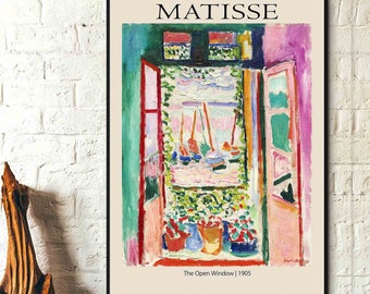 La fenêtre ouverte 1905 Henri Matisse Art moderne Art mural sur toile, impression d'affiches - Exposition de peintures