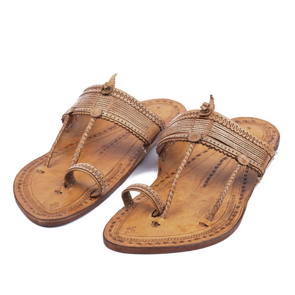 Sandales en cuir marron clair pour homme, Kolhapuri Chappal, cadeaux pour lui, cadeau unique pour homme, sandales à enfiler, sandales cuir homme, sandales herren