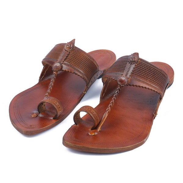Men Kolhapuri Chappals | Kolhapuri | Men Flats | Men Flip Flops | Men’s Sandals | Gift for Him | Husband Gift |Leather Sandals for Men