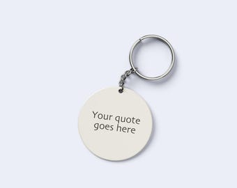 Personalised Quote Keyring | Custom Text Wooden Keyring | Cheeky Gift for Friends or Couples | Gift for Mum| Giggle Gifts