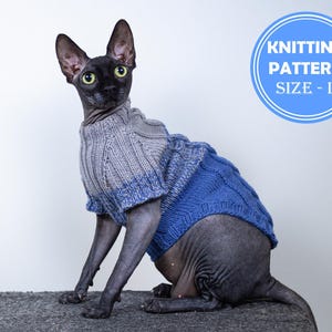 Gradient sweater for cat Knitting Pattern PDF by Irina Khoroshaeva