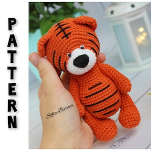 TIGER CROCHET PATTERN. tiger cute crochet pattern. amigurumi tiger. amigurumis pdf pattern. crochet toys. animal tiger crochet. tiger toy