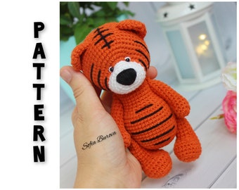 TIGER CROCHET PATTERN. tiger cute crochet pattern. amigurumi tiger. amigurumis pdf pattern. crochet toys. animal tiger crochet. tiger toy