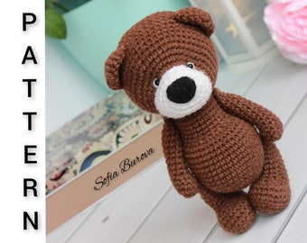 BEAR CROCHET PATTERN. amigurumi pattern. pdf bear pattern. stuffed bear crochet pattern. amigurumi teddy bear crochet Knit and crochet toys