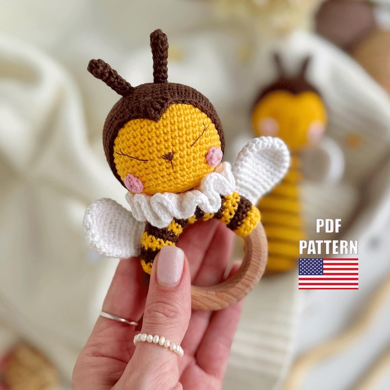 Bee Baby Rattle Kit - Etsy
