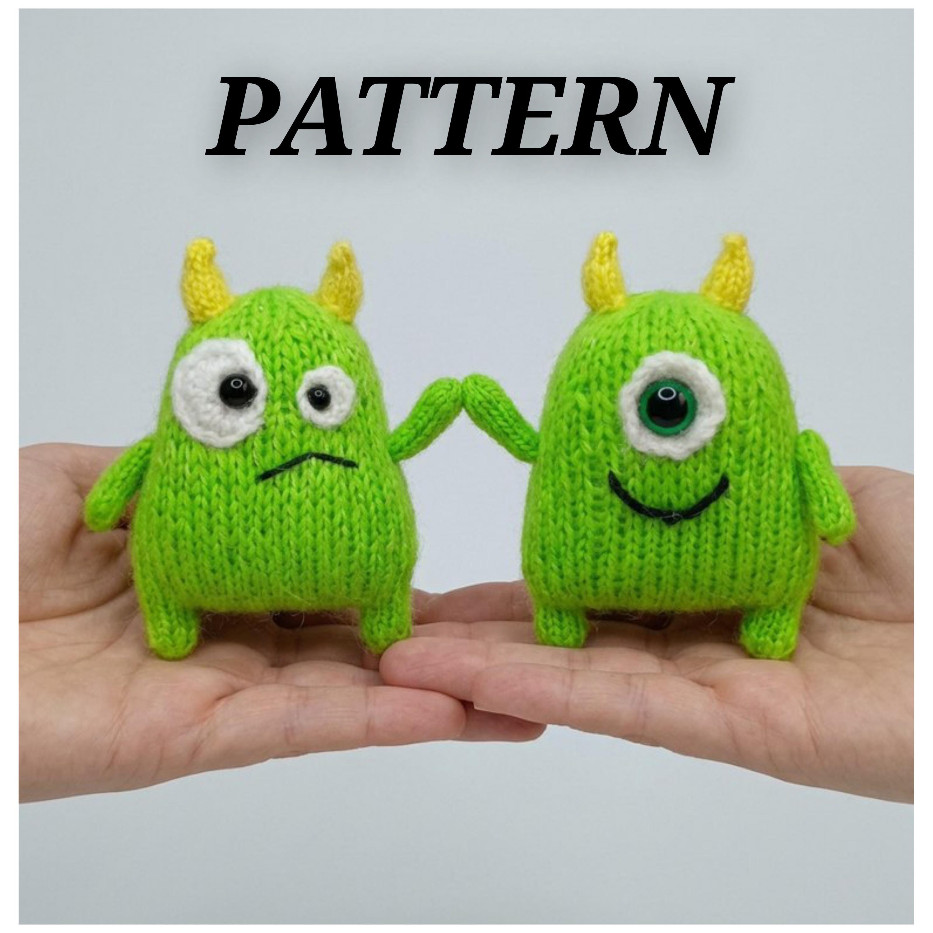Monster Knitting Pattern | Cute Plush Toy Knitting Pattern | Knitted ...