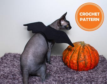 Bat wings for cat Crochet Pattern PDF by Irina Khoroshaeva