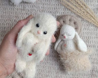Knitted Bunny Pattern PDF | Knitting Pattern Toy Bunny, Easy DIY Stuffed Animal, Baby Gift, Instant Download, Knitted Rabbit Tutorial