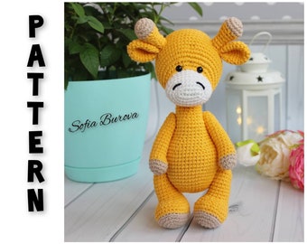 Crochet Giraffe Pattern Amigurumi Giraffe pattern pdf tutorial the giraffe Crochet Plushie Pattern Amigurumi Animal - Instant PDF