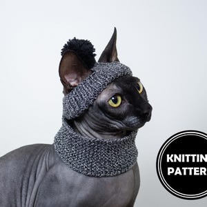 Modèle de tricot bonnet et snood chat PDF par Irina Khoroshaeva