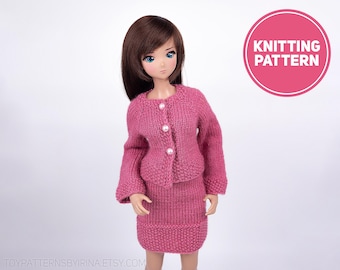 Smart Doll Clothes Set Knitting Pattern // Doll Jacket and Skirt for Sd | Dd | BJD 1/3 60-65 cm