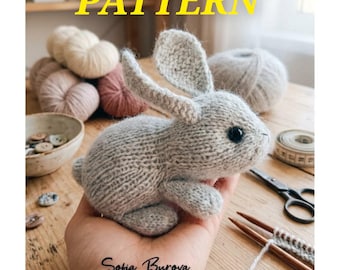 Knitted Bunny Pattern PDF | Soft Plush Toy Tutorial
