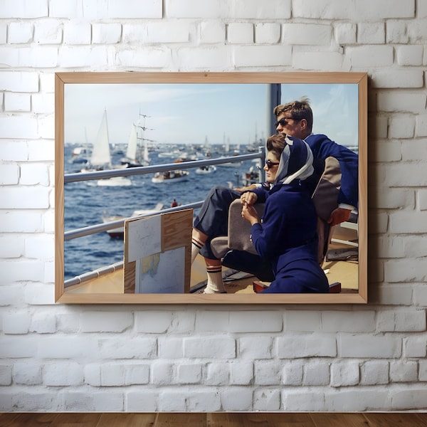 John F. Kennedy and Jackie Onassis Photograph JFK Valentine's Day Art Print