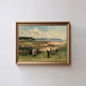 ゴルフ ヴィンテージ 絵画 風景 アートプリント ヴィンテージ ゴルフコース ウォールアート ゴルフファンギフト