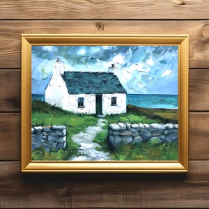 Ireland, Clifden, Galway, Irish, Art Print, Painting, Cottage, Landscape, Painting, Wall Decor, Wall Art