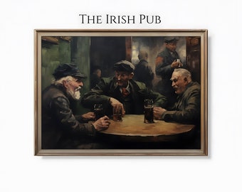 Irish Pub Rustic Wall Art Painting Farmhouse Decor Pub Decor Bar Art Print Museum Quality Print