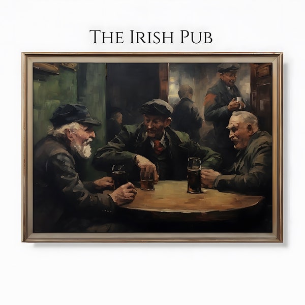 Irish Pub Rustic Wall Art Painting Farmhouse Decor Pub Decor Bar Art Print Museum Quality Print