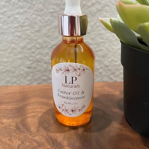 Castor Oil with Frankincense and Jojoba oil  Organic, cold pressed and hexane free