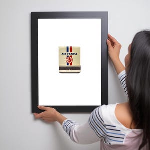 Air France Matchbook Poster | Mid-Century Travel Print | Vintage Airline Wall Art