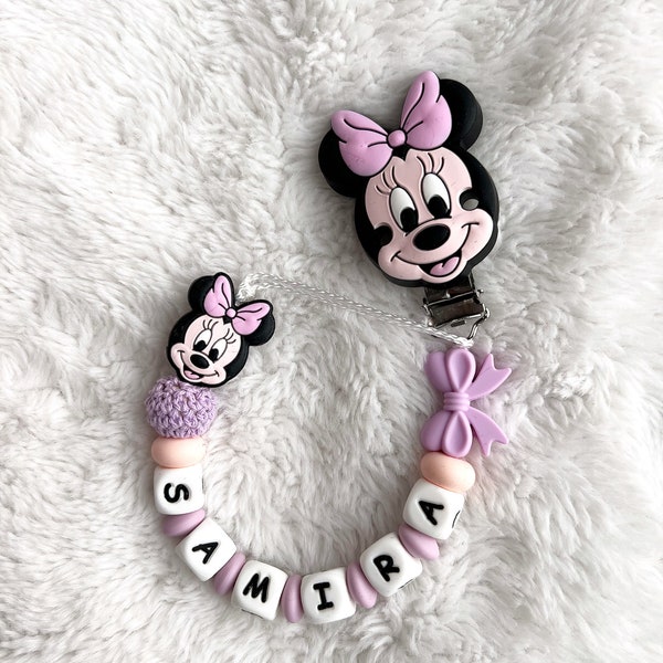 Chaîne de sucettes personnalisée - Minnie Mouse