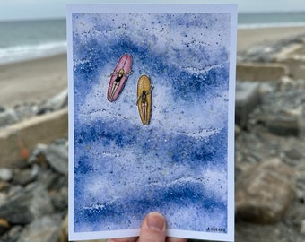 Speckled Surfers Print