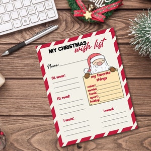 Christmas Gift List Digital Download, Christmas Wish List,  Ready to Print Christmas List, Christmas Gift List, Christmas Gift Planner