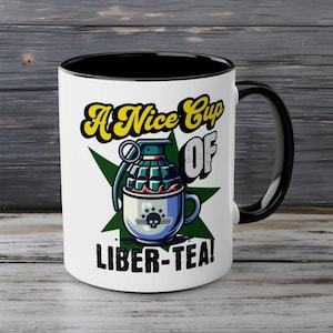 Helldivers inspired mug, Helldivers Mug, Liber-Tea, Liber-Tea Helldivers 2 Mug