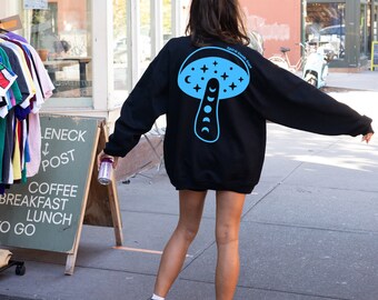 Be Mushy Crewneck, Mushroom Sweater, Unisex crewneck, Embroidered Mushroom Sweater
