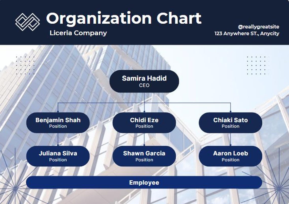 Company Org Chart, Organizational Chart, Business Plan, Business ...