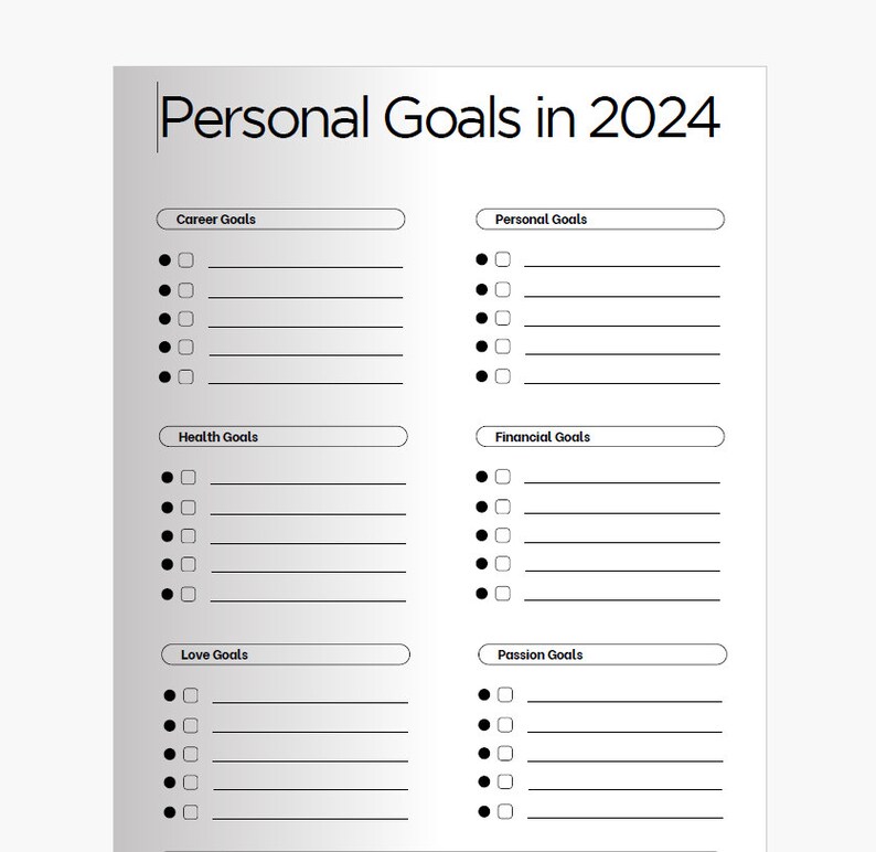 Personal Goals 2024, 2024 Goal Setting, Professional Goals, Business