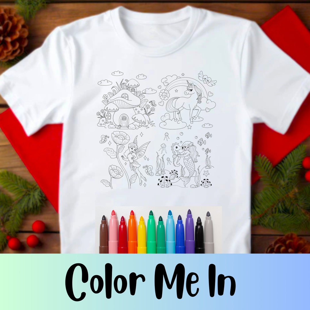 Coloring Pajamas, Colouring Pajamas, Coloring Shirt, Coloring Shirt for Kids, Design Your Own