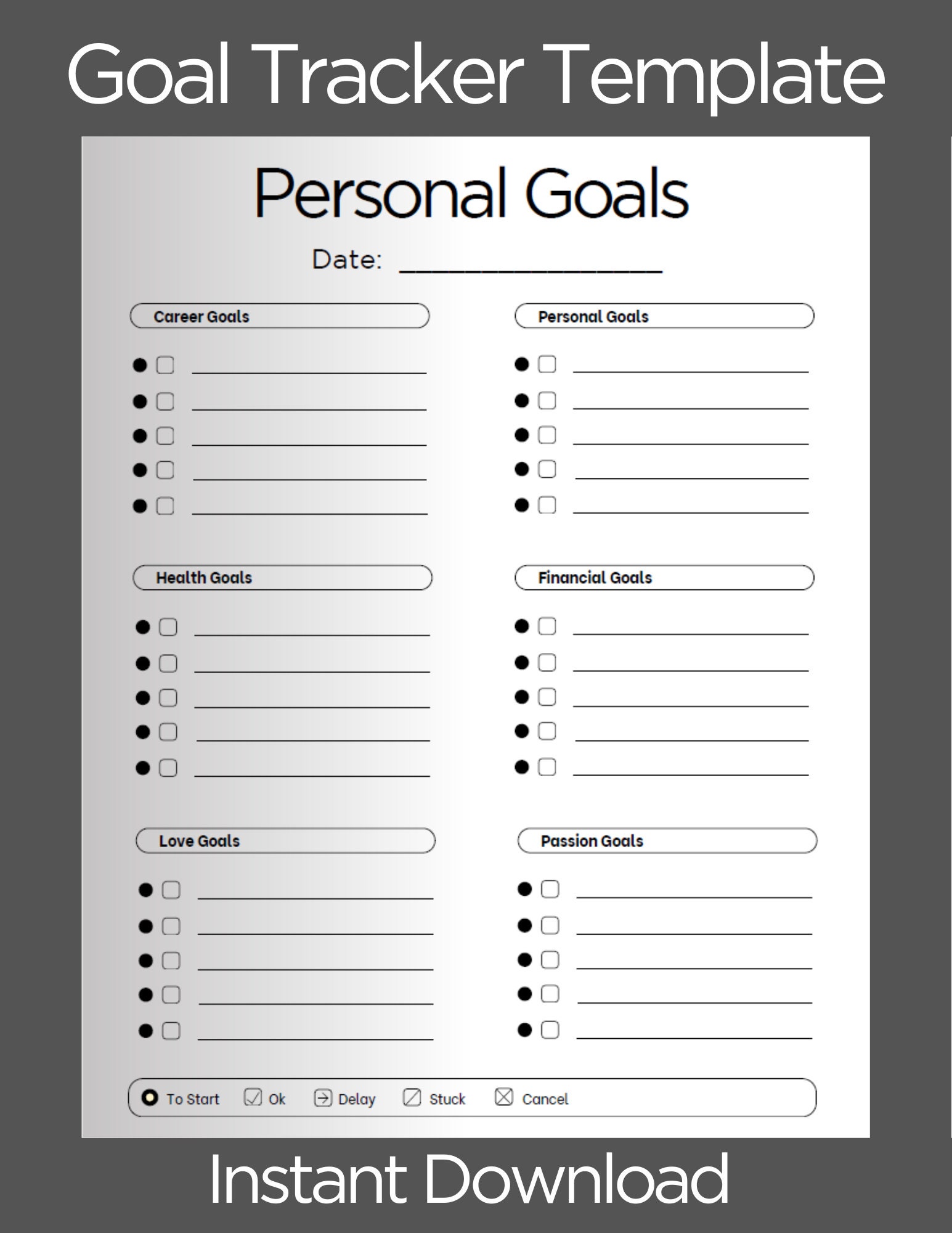 Personal Goal Tracker Template