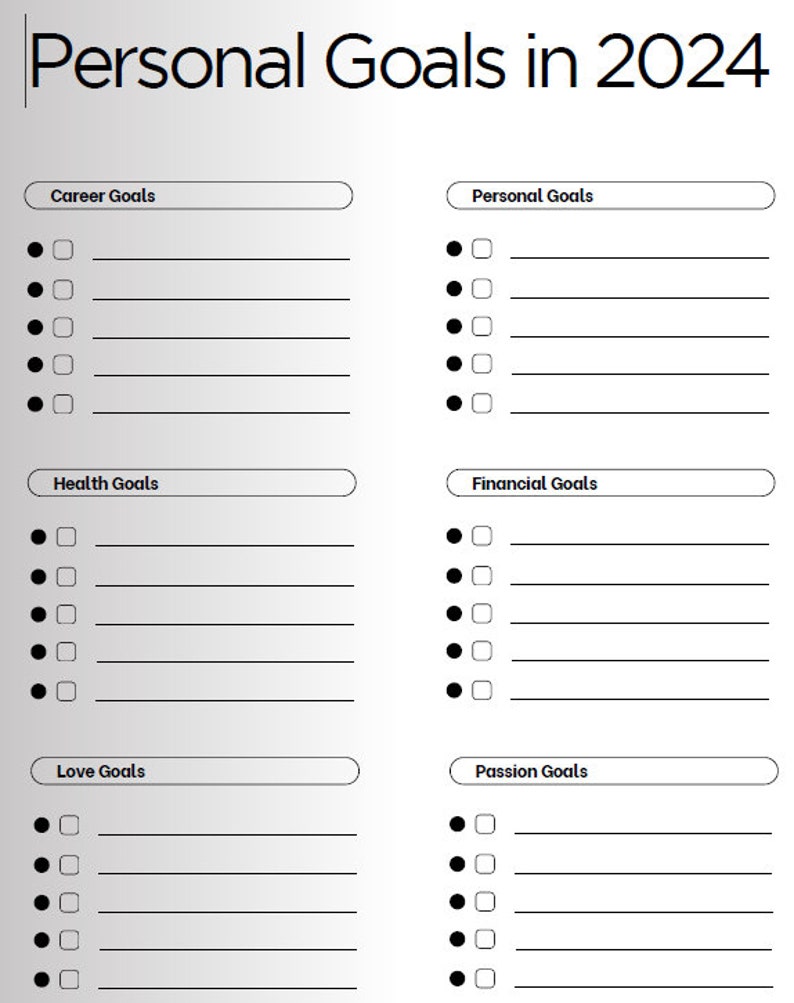 Personal Goals 2024, 2024 Goal Setting, Professional Goals, Business