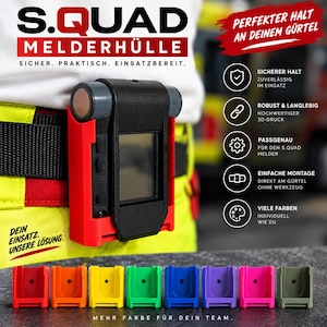 Bältesklämma för S.Quad-personsökare med metallklämma, DME-summer, personsökarhållare för brandkår och räddningstjänst, personsökarstation för brandmän