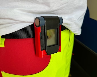 Gürtelclip für S.Quad Melder mit Metallclip, DME Pieper, Melderhalter Feuerwehr Rettungsdienst, Melderplatz Firefighter